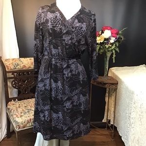Carol Rose black knit wrap dress size 3X